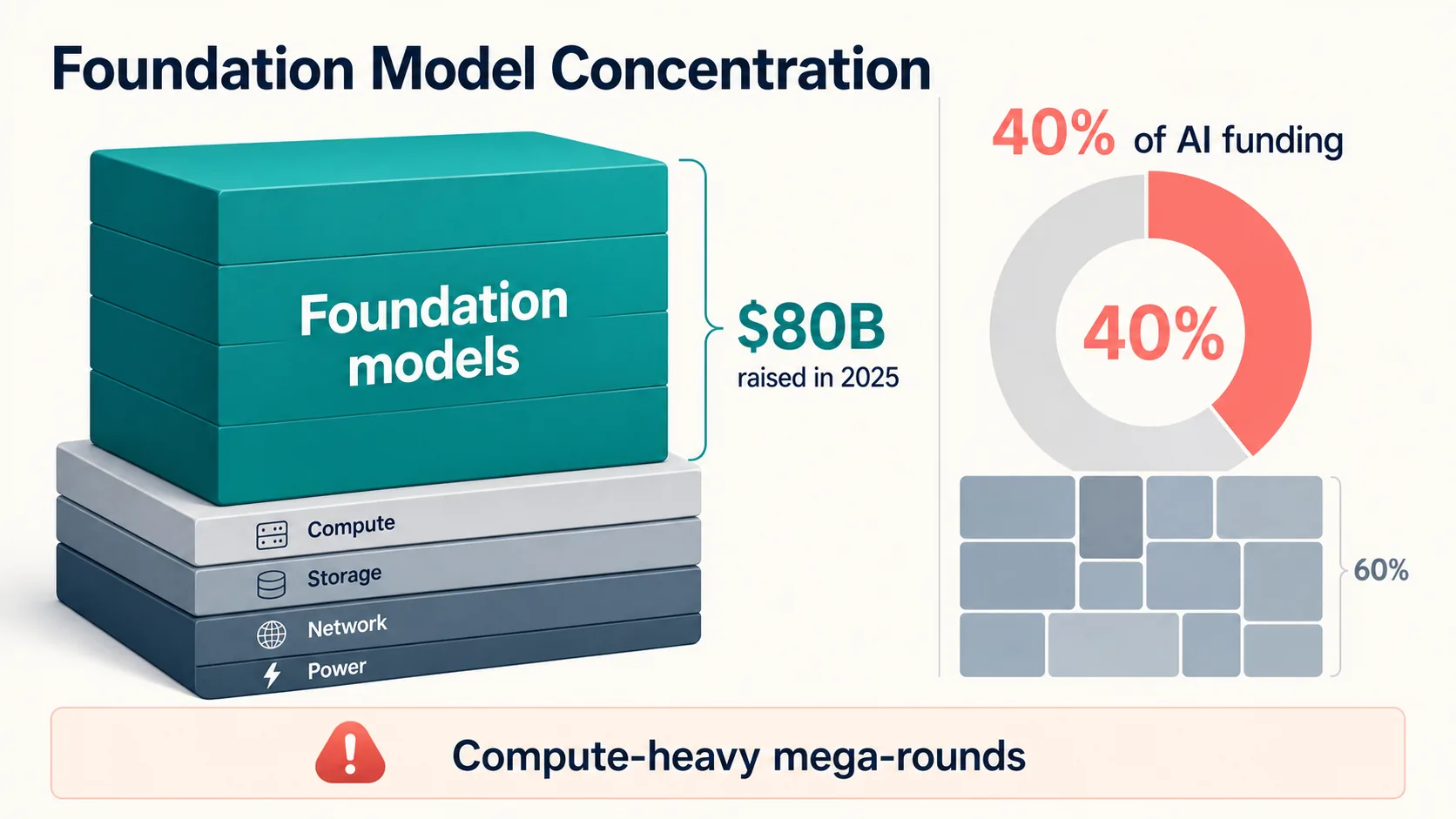 Foundation model funding concentration infographic